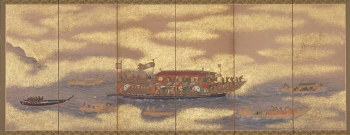 1602歴博ＢＯＸ２朝鮮通信使御楼船図屏風.jpg